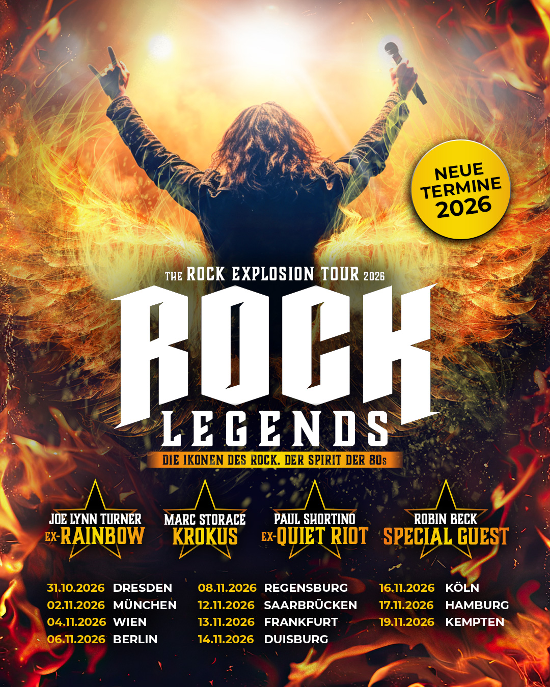 Legends Of Rock Tribute The Rock Explosion Tour Poster 2026
